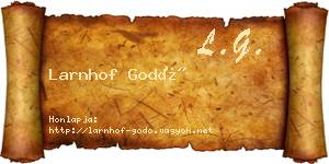 Larnhof Godó névjegykártya
